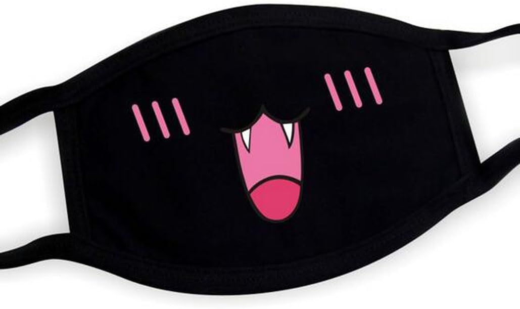 Unisex Cartoon Mouth Mask Reusable Face Masks 2 Pack Washable Cotton Face Protection for Adult Teens