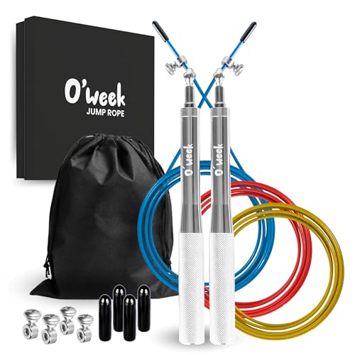 O´week - Comba Crossfit | Comba Boxeo Fitness Gym | Jump Rope Skipping | Cuerda Saltar para Adultos Hombre Mujer y Niños