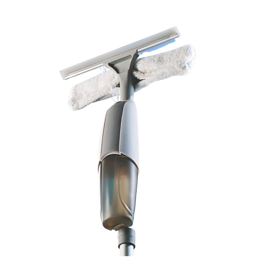 Clarsen 3-in-1 Window Spray Mop with Microfibre Cloth & Squeegee