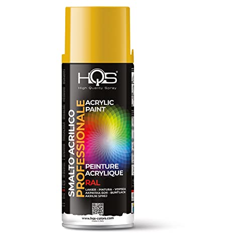 HQS Bomboletta di Vernice Spray Acrilica Colori Ral (Ral 1004 Giallo Oro)