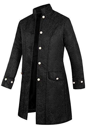 Aliziway Mens Steampunk Vintage Jacket Halloween Cosplay Costume Retro Gothic Victorian Tailcoat Frock Coat Uniform Y098M thumb #3