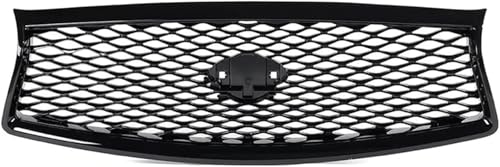 Parrilla delantera con malla de panal superior para Infiniti Q50S negro brillante