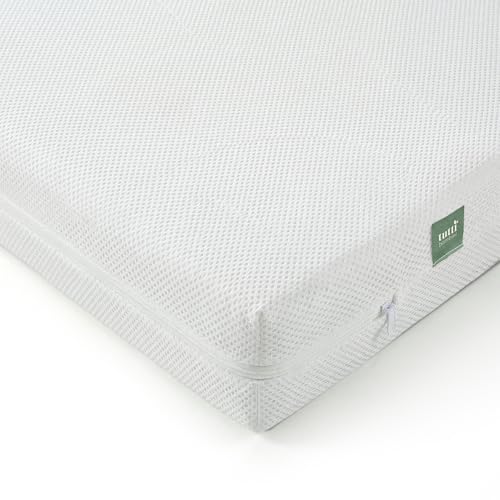 Tutti Bambini Essentials Fibre Cot Mattress 140x70x7 cm - Hypoallergenic Breathable & Water-Repellent Cot Bed Mattress 100% Dent-Resistant Polyester Fibre Toddler Bed Mattress & Travel Cot Mattress