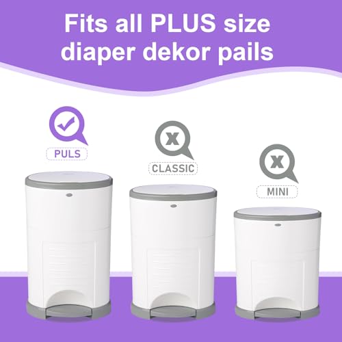 Image of USBOO Refills Compatible with Dekor Plus Diaper Pail,8 Pack Disposable Diaper Pail Refills, Easy to Replace and Dispose Diaper Trash Bags, Holds up to 4640 Diapers,Lavender Scent