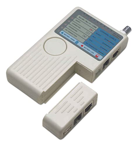 Testeur de câble réseau IC Intracom 351911 RJ45 RJ11 beige