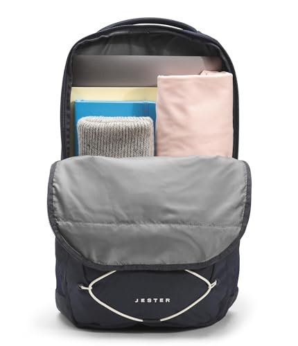 Image of The North Face Jester Everyday Laptop Backpack - Commuter Daypack, Water Repellent, Laptop Sleeve, Aviator Navy Light Heather /Vintage White-NPF, One Size