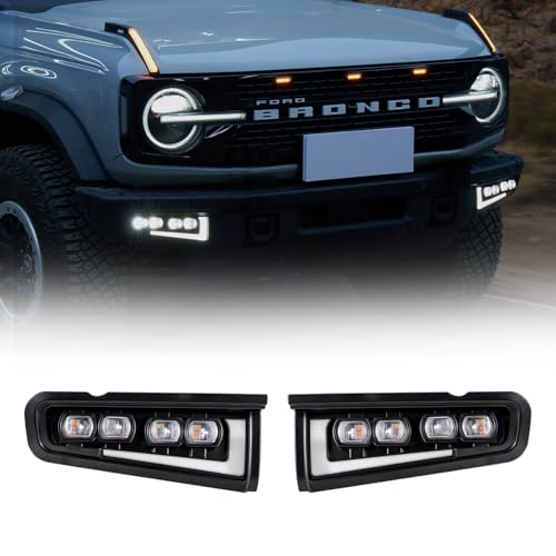 FIERYRED LED Fog Lights for Ford Bronco Accessories 2021-2024 2/4-Door