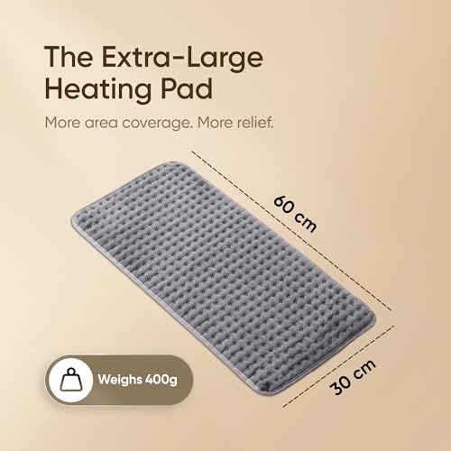 Image of Frido Orthopaedic Electric Heating Pad for Pain Relief with 9 Temperature Settings (40-65C), Heat Therapy Pad for Back, Shoulders, Thighs & Period Cramps, Auto Shut-Off with 4 Preset Timers, Machine Washable