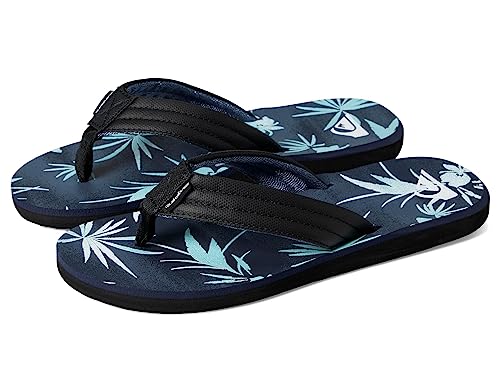 Image of Quiksilver mens Quiksilver Men's Carver Print 3 Point Flip Flop Athletic Sandal