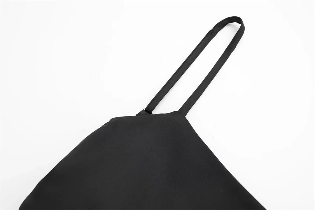 Wvapzxx Haut court d'été sexy en satin avec nœud pour femme