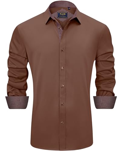 J.VER Mens Casual Long Sleeve Stretch Dress Shirt Wrinkle-Free Regular Fit Button Down Shirts product thumbnail 16