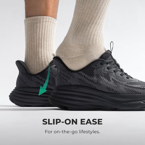 Men's Slip On Walking Shoes Hands-Free Cushion Running Tennis SwiftPlush Non-Slip Comfortable Workout Gym Athletic Fashion Sneakers3