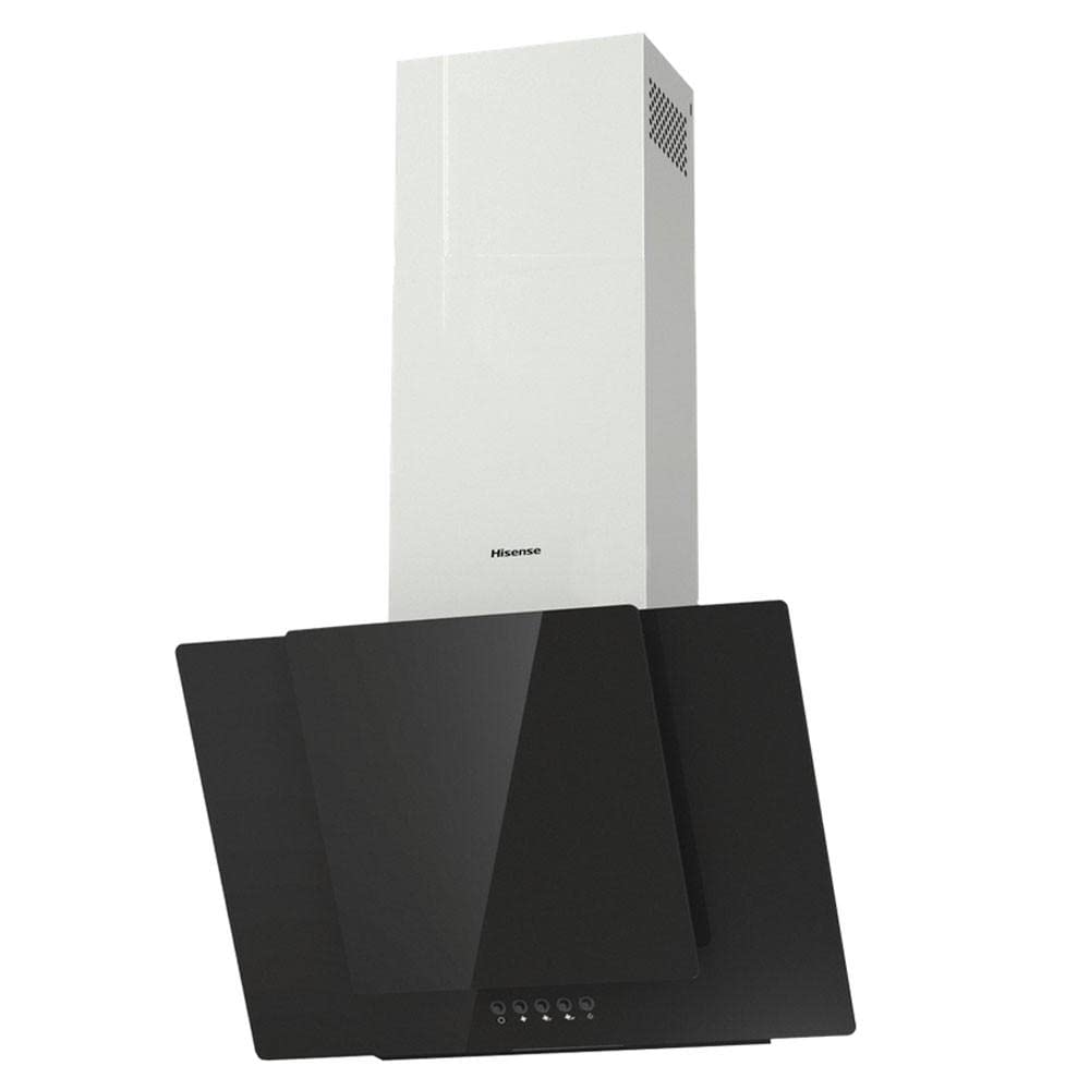 Hisense CH6IN6BXBG okap dekoracyjny 60 cm, moc ssania 650 m³/h, oświetlenie LED, łatwy w pielęgnacji filtr aluminiowy