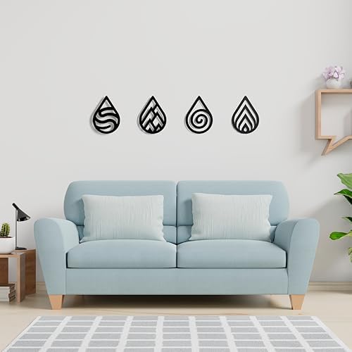 keluly Decoración de metal. Escultura de pared flotante, con somb...