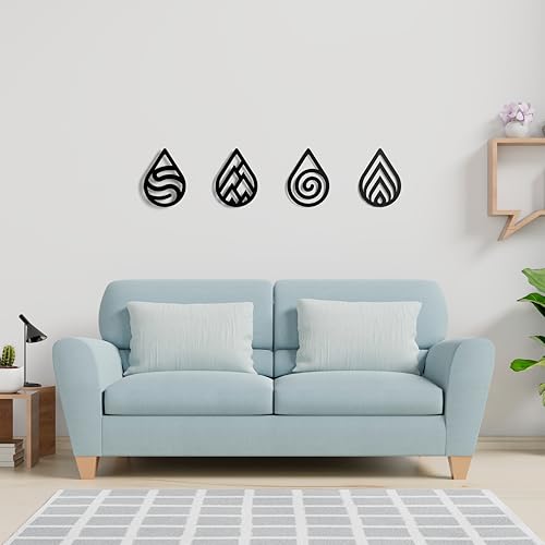 keluly Decoración de metal. Escultura de pared flotante, con somb...