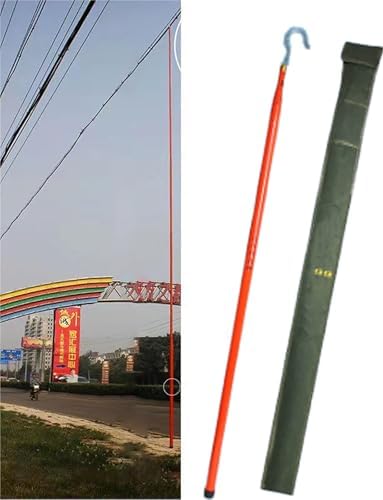 High-Voltage Measuring Rods - Adjustable Non-Conductive Teles Height Stick for Linemen - Durable Epoxy Resin Tool for Live Power Line Measurement