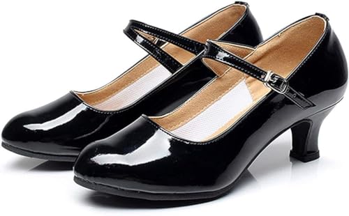 [LuckyB] �Ќ��_���X ���e���V���[�Y ���f�B�[�X �_���X�V���[�Y �q�[�� 5cm ���_���V���[�Y �T���T �_���X�V���[�Y �T���T �V���[�Y (23.5cm, �u���b�N)