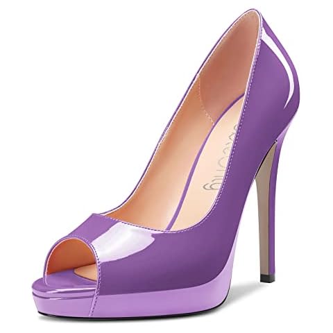 NobleOnly Women's High Heel Open Toe Pumps Cover