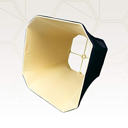 Image of Royal Designs BSO-705-12BLK 7.5 x 12 x 10.25 Square Cut Corner Bell Lamp Shade, Black