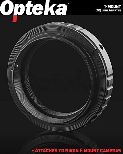 Opteka T-Mount (T2) Adapter Compatible With Nikon D5, D4, D3X, D3, D810, D800, D750, D500, D610, D600, D300, D7200, D7100, D5500, D5300, D5200, D5100, D3300, D3200 And D3100 Digital Slr Cameras #TOP1