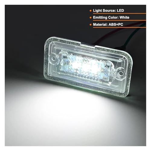 Lámpara de matrícula blanca para Mercedes Clase C W203 iluminación intensa 5