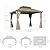 PURPLE LEAF 10' x 12' Outdoor Hardtop Gazebo, Champagne Aluminum Frame with Galvanized Steel Double Roof, Curtains and Netting for Patio Lawn and Garden