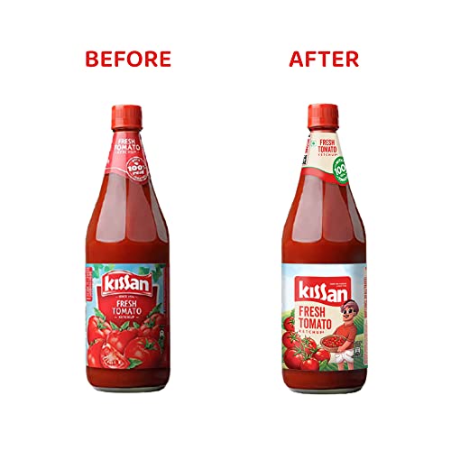 Image of Kissan Fresh Tomato Ketchup Glass Bottle 1 Kg