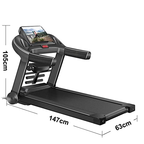Image of Electric Folding Treadmill,Home Portable Walking Machine Under Desk Treadmills,with Led Touch Display and Blue Tooth Speaker,Compact Running Machine,T