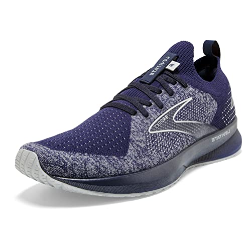 Brooks Levitate StealthFit 5 - Scarpa da corsa neutra da uomo, Peacoato/grigio., 46.5 EU