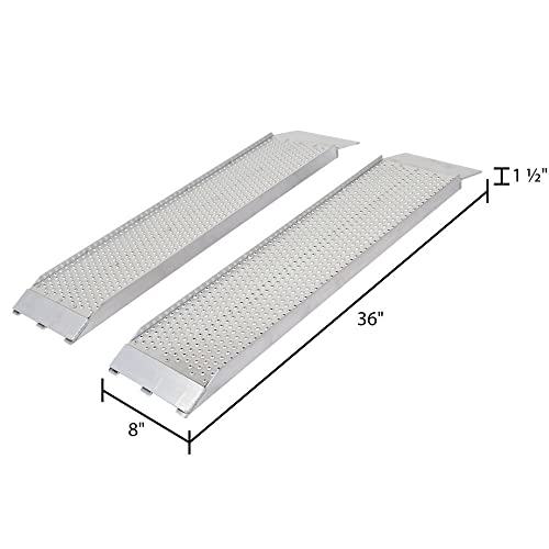 Guardian S-368-1500-P Dual Runner Shed Ramps With Punch Plate Surface - 8" Wide, 3' Long #TOP2
