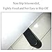 TopHomer 4PCS Door Stoppers for Bottom of Door on Floor, Silicone-Gel Door Stopper Wedge, Floor Sturdy Stackable Door Stops for Carpet Heavy Duty Door, Door Gaps(Black)