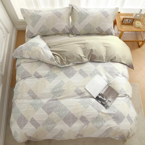 OAITE Queen Floral Pattern Duvet Cover Set Unique Design 3pcs 100% Cotton by OAITE - Used condition - Image 4