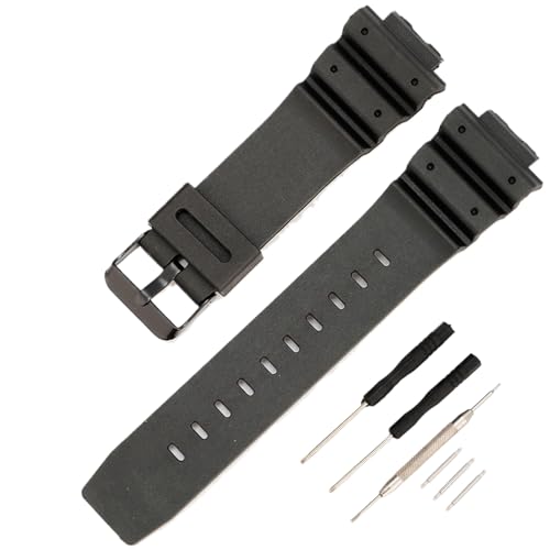 G-Shock Watch Band Replacement for Casio DW-5900 DW-6100 DW-6695 DW-6900 G-6900 GW-M5610 DW-5600E GW-6900 (J1 Black/Black Buckle)