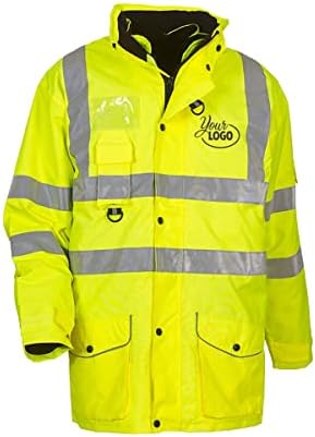 Yoko Hi Vis Multi-Function Breathable & Waterproof 7-in-1 Jacket (L) (Hi Vis Yellow)