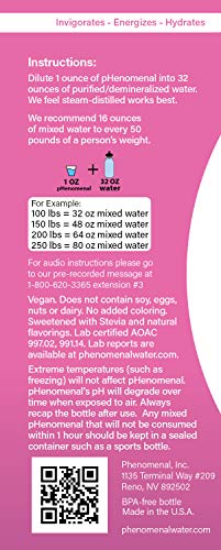 Phenomenal Alkaline Water Concentrate, Makes 8 Gallons Of 11Ph+ (Yummy Berry 32 Oz Concentrate) #TOP1
