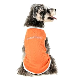 Dog T-Shirt Sleeveless Vest Lightweight Breathable Pet Apparel Solid Color Puppy Dog Sweatshirt Dog Clothes (Medium, Orange)