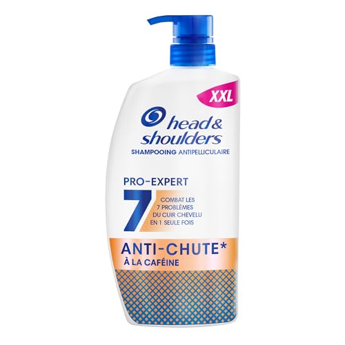 Head & Shoulders Pro-Expert 7 Shampoing Antipelliculaire Anti-chute à la Caféine 800ml, Combat 7 Problèmes du Cuir Chevelu, Protection Complète, Améliore la Pousse des Cheveux, Cliniquement Prouvé