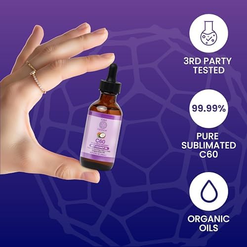 C60 Power MCT 2 oz Organic Coconut Oil 99.99% Pure Carbon Fullerenes | Lift Oxidative Burden Optimize Mitochondrial Function product thumbnail 3