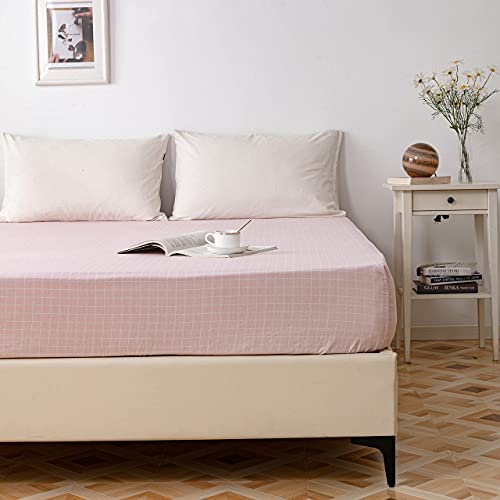 Aojim 100% Cotton Made Cute Strawberry Bedding Set 4 Pcs 【1 Queen Duvet Cover+ 2 Standard Pillowcases + 1 Queen Fitted Sheet】 #TOP6