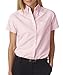 UltraClub Womens Classic Wrinkle-Free Short-Sleeve Oxford (8973) -PINK -M