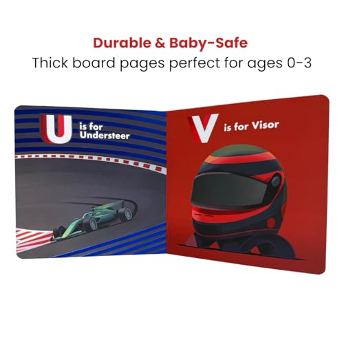 ABCs of Racing: Baby’s First Formula 1 Board Book – Alphabet Book for Babies and Toddlers, Perfect for Young Race Fans (Ages 0-3) - Image 3