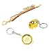 Metal Keychain 3PCS Iron Key Ring Pendant Including Red Kar98K Frying Pan and Level 3 Helmet