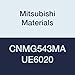 Mitsubishi Materials CNMG543MA UE6020 Carbide CN Type Negative Turning Insert with Hole, Unstable Cutting, Coated, Rhombic 80?, 0.625" IC, 0.25" Thick, 0.047" Corner Radius, MA Breaker (Pack of 10)