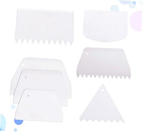 Miniatura 8 de Ciieeo 7 unids Fondant Scraper Fondant Más Suave Pastelería Más Suave Pastillas De Pastel Lado Espátula Más Suave Raspador De Glaseado Peine De