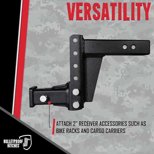 Bulletproof Hitches - Medium Duty 2\" Receiver Attachment - Hitch Receiver Attachments for 2\" Trailer Hitch - Trailer Hitch Receivers - Bulletproof Hitch Accessories - Thumbnail 3