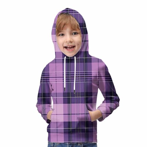 Sweat à capuche 3D garçons 10-12 ans imprimé multicolore avec poche