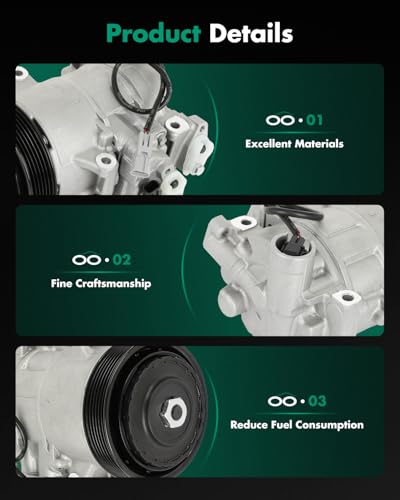 Image of SCITOO AC Compressor for Subaru for Legacy 2.5L 2010-2013 | Fast Cooling, Ultra Low Noise (≤72 dB)Air Conditioner Compressor with Clutch, Easy Installation, 73111AJ000 73111AJ00A