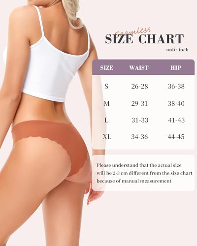 5 Pack Seamless Thongs for Women No Show Wavy Edge Side Women's Thong panties Women Underwear Sexy S-XL3