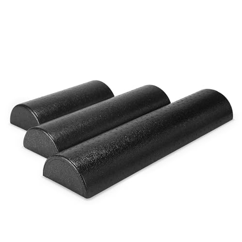 Rodillo de masaje de espuma de doble superficie, rodillo semicircular para yoga y alivio de piernas/espalda, herramienta liviana de recuperación para pilates fitness miniatura 6
