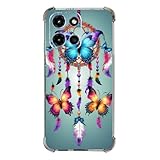 Beaucov Case for Moto G 2025,Dream Catcher Colorful Butterfly Drop Protection Shockproof Case TPU Full Body Protective Scratch-Resistant Cover for Motorola Moto G 2025